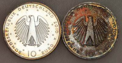 Niemcy. 10 euro 2010, 20 lat Zjednoczenia Niemiec, A Berlin, SREBRO – 2 szt