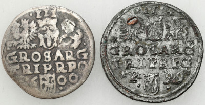Zygmunt III Waza. Trojak (3 grosze) 1599-1600, Poznań i Bydgoszcz – 2 szt