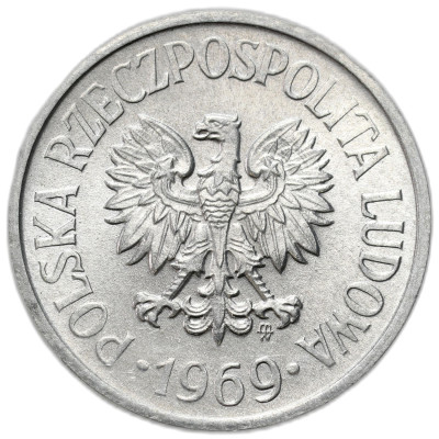 PRL. 20 groszy 1969 – Z RULONU