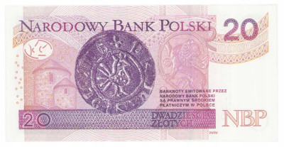 20 złotych 2012 - seria AA 0329107