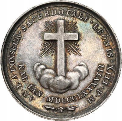 Włochy, Watykan. Medal 1888 - 50-lecie święceń kapłańskich.