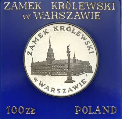 100 złotych 1975 Zamek Królewski w Warszawie - SREBRO