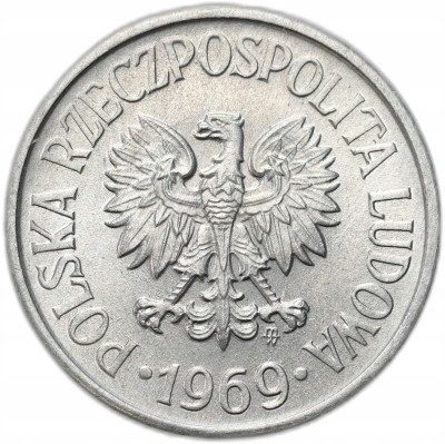 PRL. 20 groszy 1969 – Z RULONU