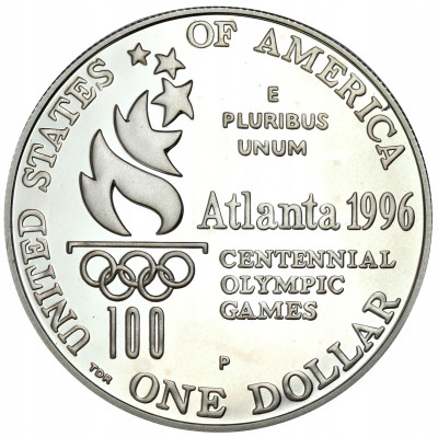 USA. 1 dolar 1996, Atlanta 1996 – SREBRO