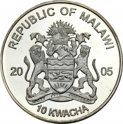 Malawi 10 kwach 2005, Zagrożone gatunki - Wodnokanczyl afrykański