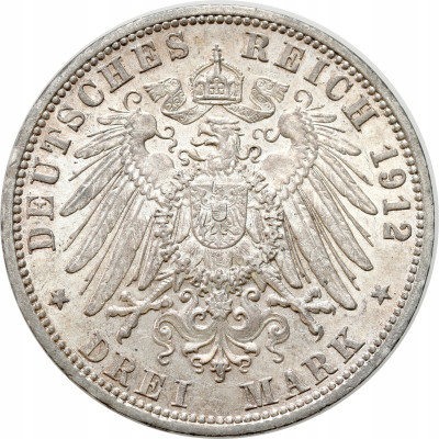 Niemcy, Prusy. 3 marki 1912 A, Berlin - SREBRO