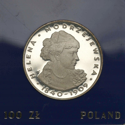 100 złotych 1975 Helena Modrzejewska