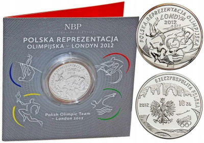 10 złotych 2012 Reprezentacja Olimpijska Londyn – SREBRO