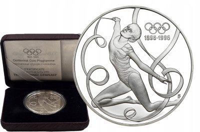 Austria - 200 szylingów 1996 olimpiada + pudełko - SREBRO