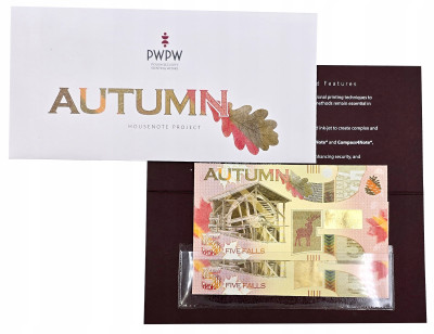 PWPW - 5 - Jesień - banknot testowy - zestaw 2 sztuk