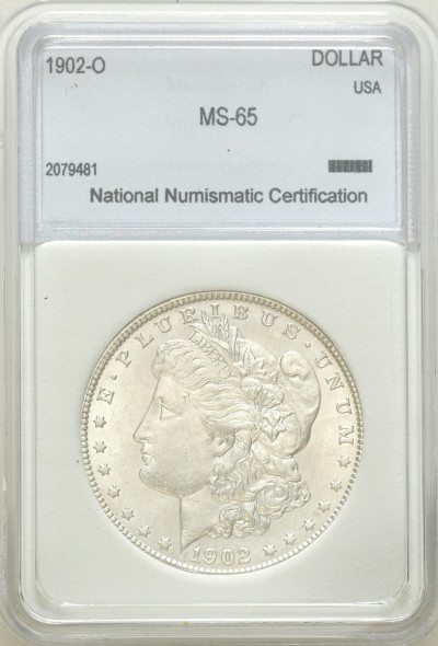 USA - 1 dolar Morgana 1902 - SREBRO NNC MS65