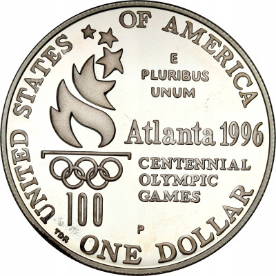 USA. 1 dolar 1996, Atlanta 1996 – wioślarstwo – SREBRO