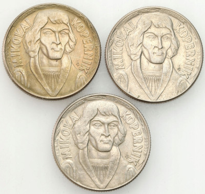 PRL. 10 złotych 1959 i 1965 Mikołaj Kopernik – 3 szt