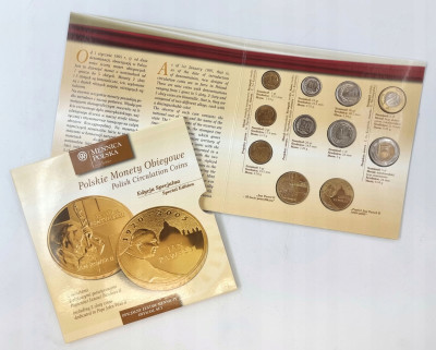 III RP. 1 grosz do 5 złotych 1995-2007, zestaw 11 monet