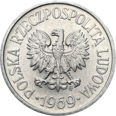 PRL. 20 groszy 1969 – Z RULONU