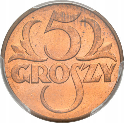 II RP 5 groszy 1938 PCGS MS65 RD