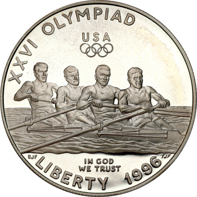 USA. 1 dolar 1996, Atlanta 1996 – wioślarstwo – SREBRO