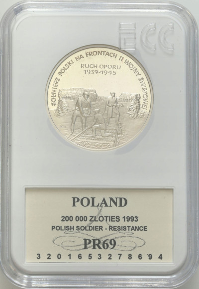 200.000 złotych 1993 Ruch Oporu – SREBRO