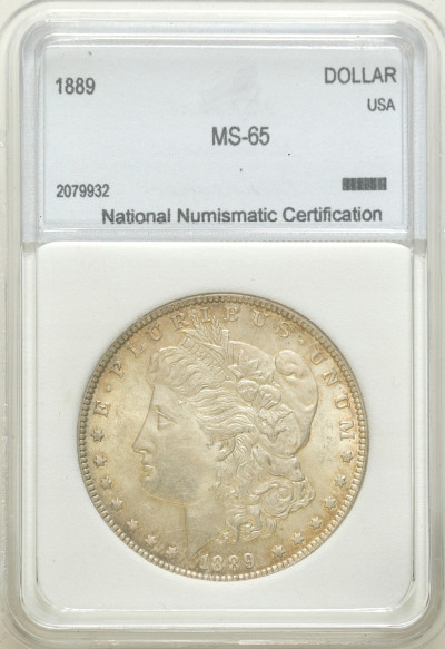 USA - 1 dolar Morgana 1889 - SREBRO NNC MS65