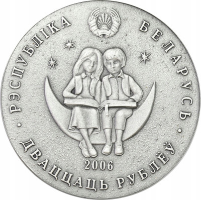 Białoruś 20 Rubli 2006 baśnie 1001 nocy - SREBRO