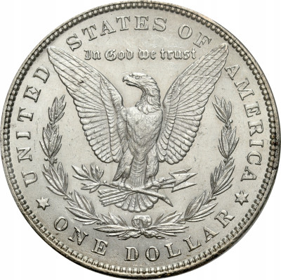 USA - 1 dolar Morgana 1880 - SREBRO NNC MS64