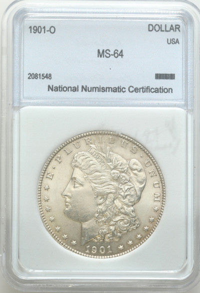 USA - 1 dolar Morgana 1901 - SREBRO NNC MS64