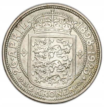 Dania. 2 korony 1923, Srebrna rocznica ślubu – SREBRO