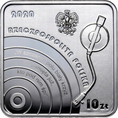 10 złotych 2020 Historia Polskiej Muzyki, Krzysztof Klenczon – SREBRO