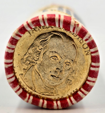 USA. 1 dolar 2007, prezydent USA - James Madison – RULON BANKOWY
