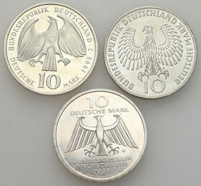 Niemcy. 10 marek 1972-1998, SREBRO – 3 szt