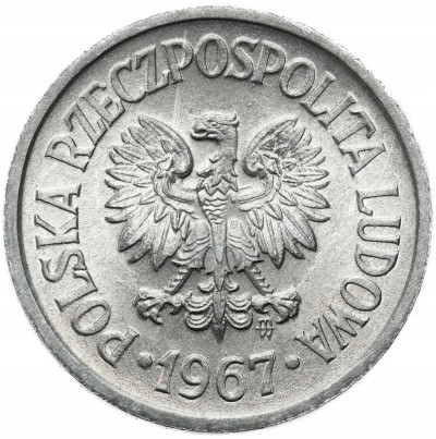 PRL. 10 groszy 1967 – Z RULONU BANKOWEGO