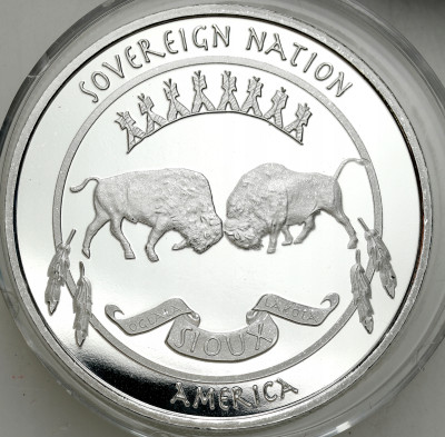 SREBRO uncja - 1 dolar 2023 - indianie (siuksowie)