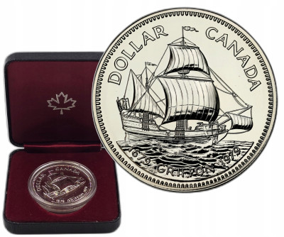 Kanada. 1 dolar 1979 Żaglowiec Griffon – SREBRO