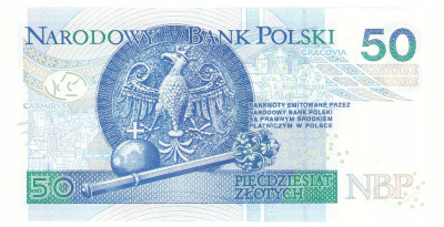 50 złotych 2012 - seria AA 0076043