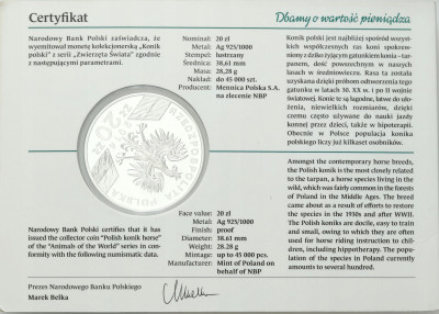 20 złotych 2014 Konik Polski – SREBRO