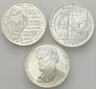 Niemcy. 10 marek 1996-2001, SREBRO – 3 szt
