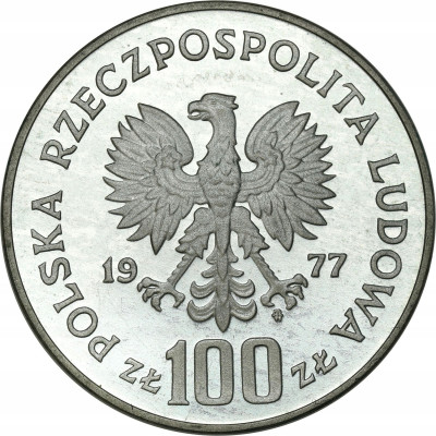 100 złotych 1977 Żubr – SREBRO