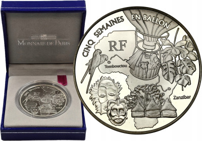 Francja 1 1/2 euro 2006 Juliusz Verne - Pięć tygodni w balonie - SREBRO