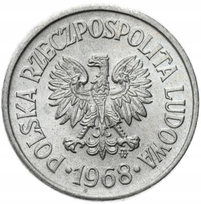 PRL. 10 groszy 1968 – Z RULONU BANKOWEGO