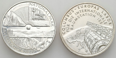 Niemcy. 10 euro 2004 i 2005, zestaw 2 monet – SREBRO