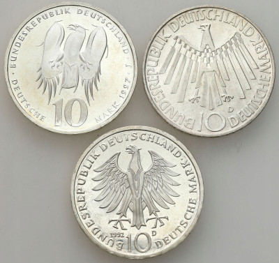 Niemcy. 10 marek 1972-1997, SREBRO – 3 szt
