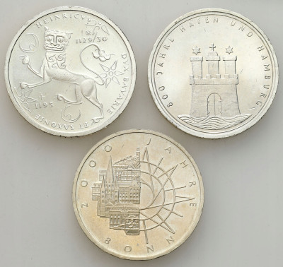 Niemcy. 10 marek 1989-1995, SREBRO – 3 szt