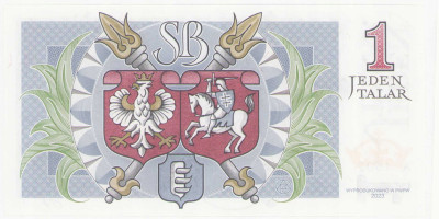 Banknot PWPW Stefan Batory 1 talar 2023 - projekt Andrzeja Heidricha
