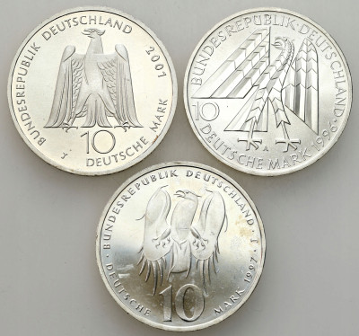 Niemcy. 10 marek 1996-2001, SREBRO – 3 szt