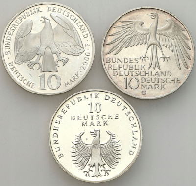 Niemcy. 10 marek 1972-2000, SREBRO – 3 szt