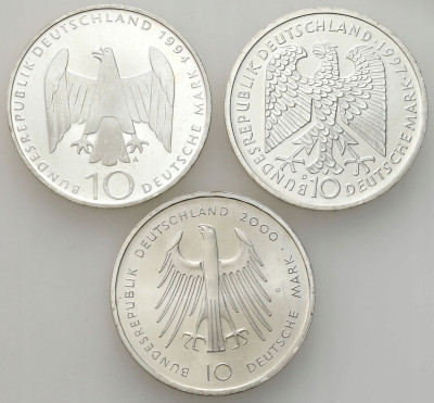 Niemcy. 10 marek 1994-2000, SREBRO – 3 szt