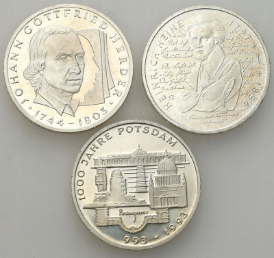 Niemcy. 10 marek 1993-1997, SREBRO – 3 szt