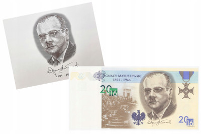 PWPW Banknot testowy Ignacy Matuszewski 2016