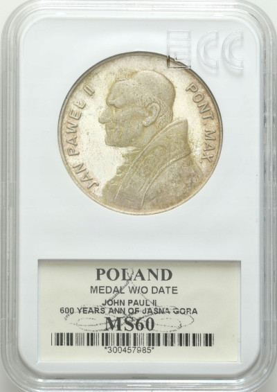 Medal. Jan Paweł II, 600 lat Jasnej Góry – Częstochowa