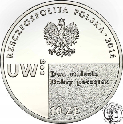 10 złotych 2016 - 200 lat UW